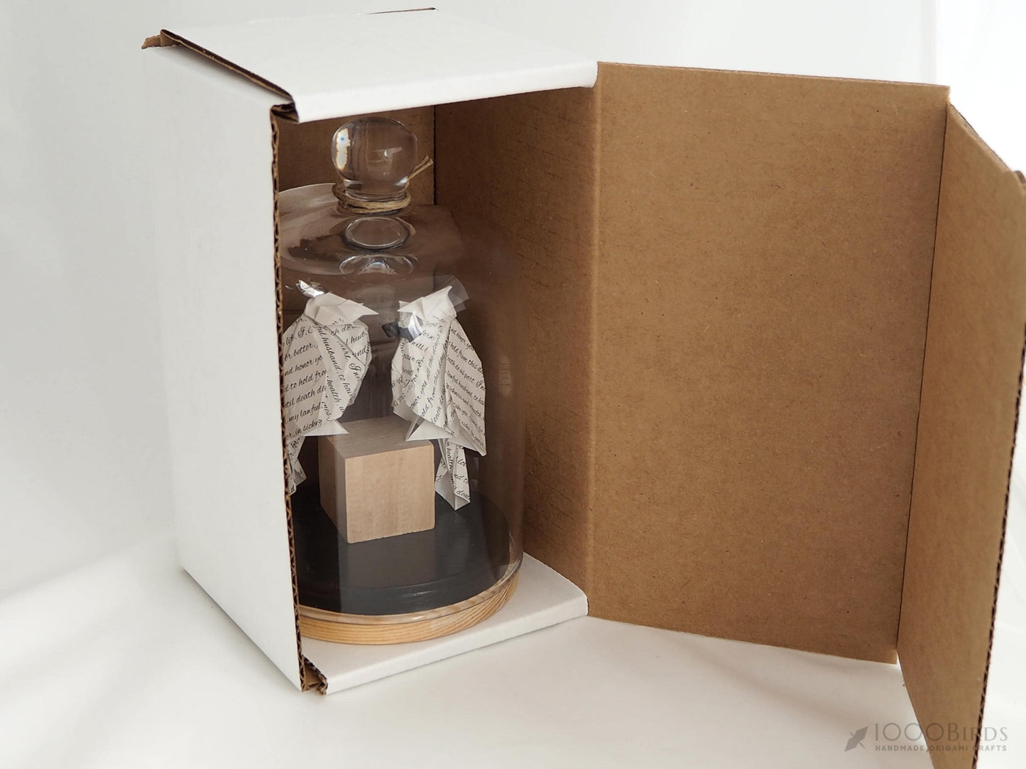 Personalized Origami Cardinal Sculpture | Unique Handmade Gift for First Wedding Anniversary & Paper Anniversary Celebration