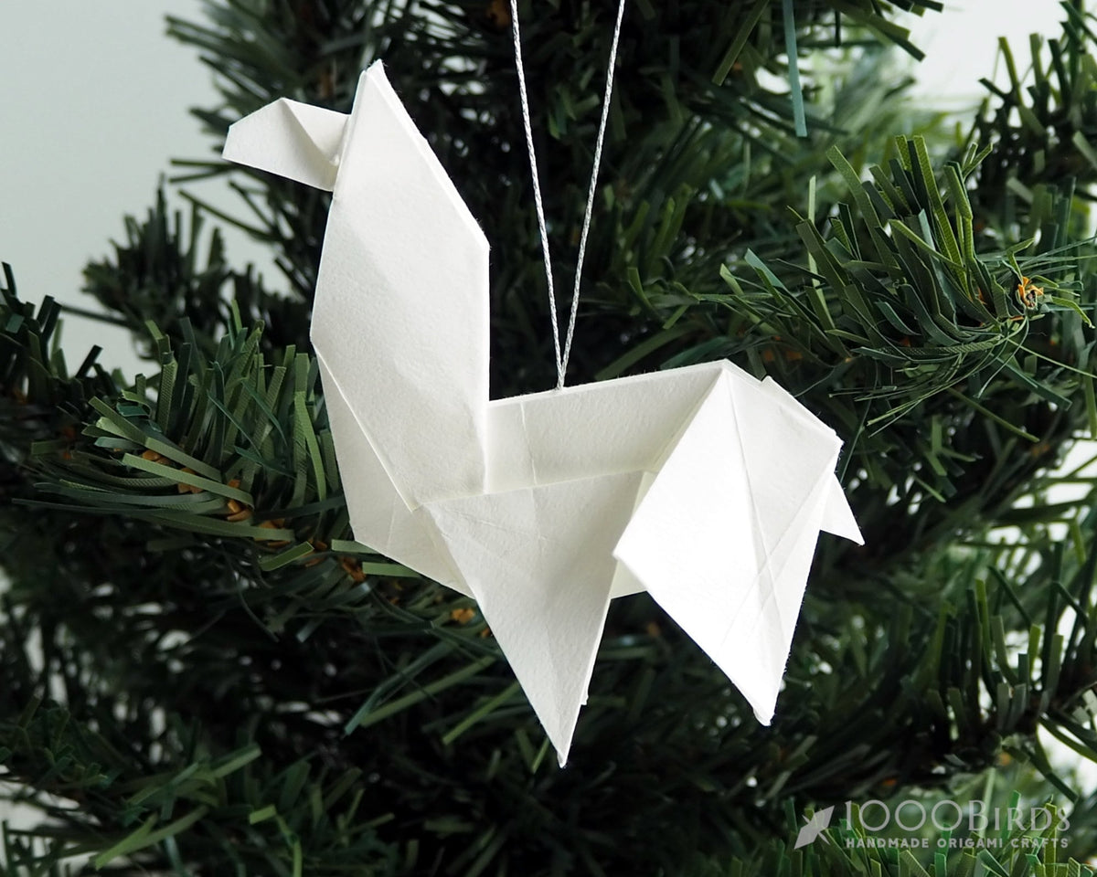 Origami Paper Animal Ornament: Handmade Christmas Tree Decoration