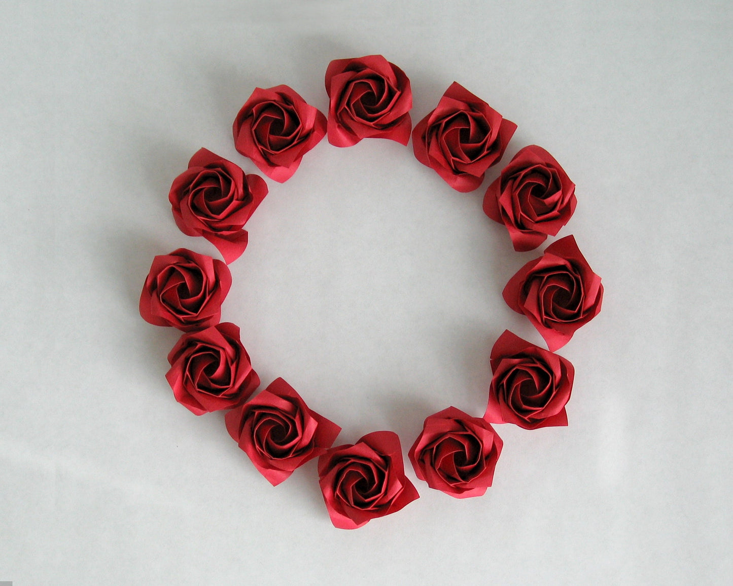 Red Origami Rose, DIY Wedding Decor, Rose Decor, Red Rose Head, Loose Rose Flower, Paper Rose Petal, Origami Rose, Paper Flower Garland