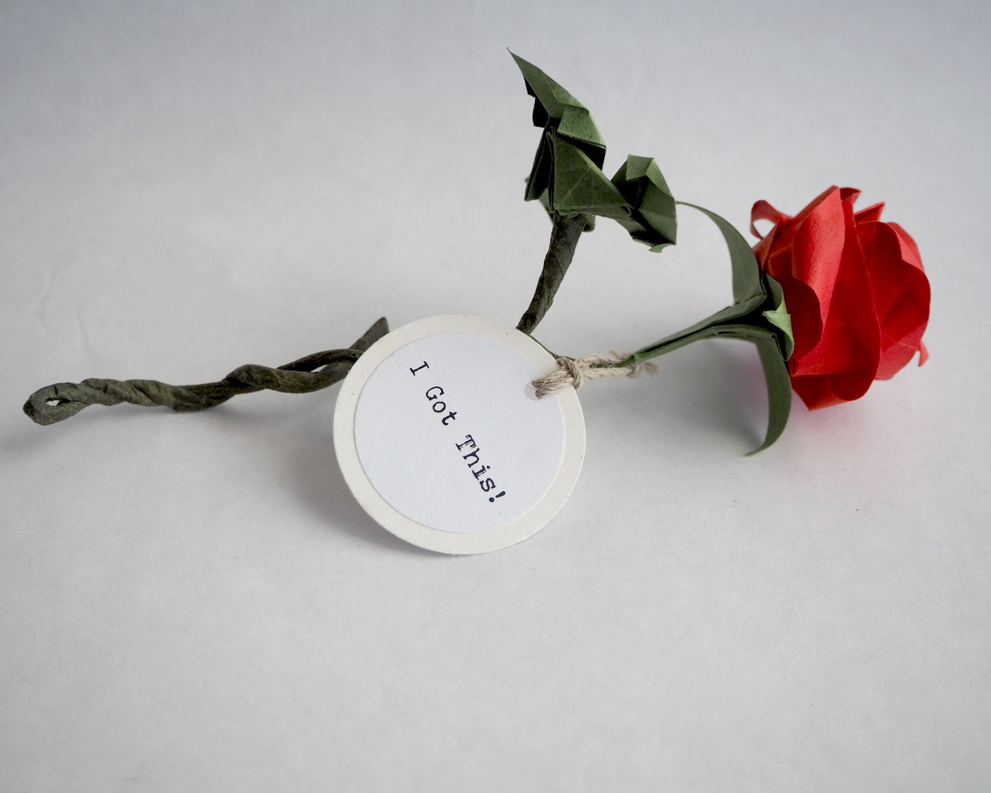 I Love You Rose, Origami Rose Flower, Origami Decoration, Live Laugh Love, Empowering Gift, Perfume Bottle Decor, Gift for Woman
