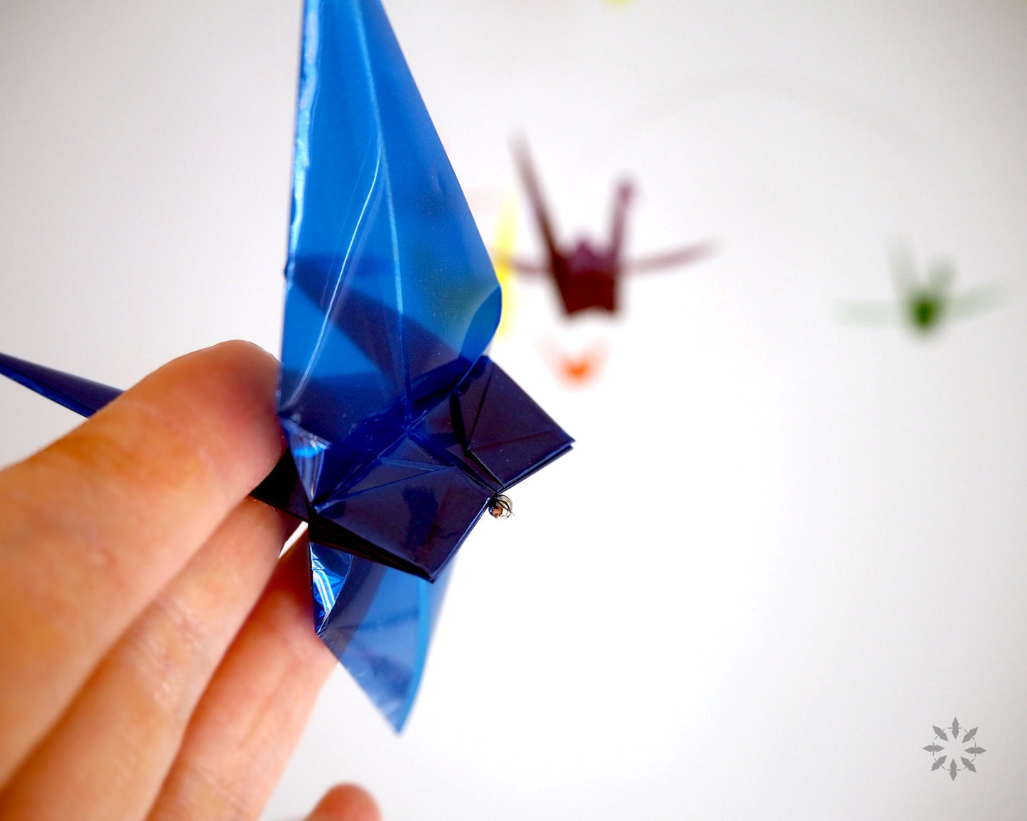 Rainbow Crane Mobile, Mobile Origami, Origami Crane, Origami Mobile, Hanging Ceiling Décor, Sensory Mobile, Relaxation Decor, Stress Relief