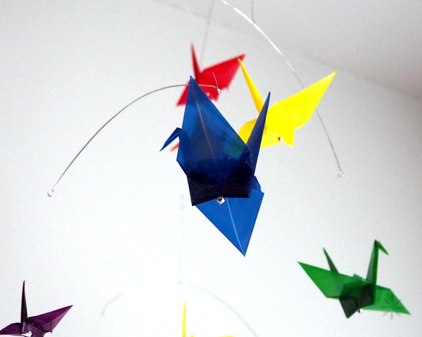 Rainbow Crane Mobile, Mobile Origami, Origami Crane, Origami Mobile, Hanging Ceiling Décor, Sensory Mobile, Relaxation Decor, Stress Relief