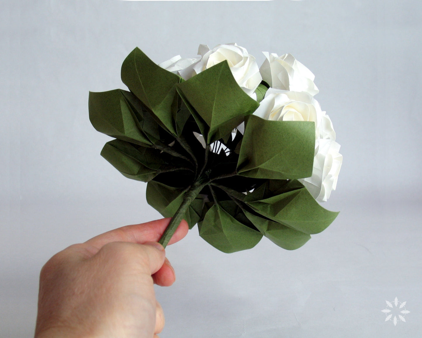 Bridal Origami Paper Bouquet, Recital Origami Paper Bouquet, Paper Rose Bouquet, Wedding Bouquet, Green Wedding Bouquet, Paper Flower