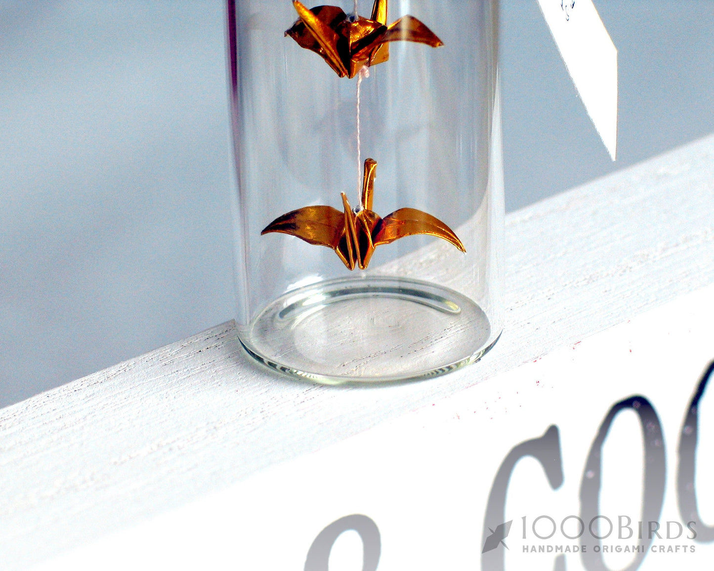 Origami Paper Crane, Mini Paper Crane, Small Party Favor, Kimono Pattern, Crane Garland, Mini Bottle, Personalized Tag, Gift for Boyfriend