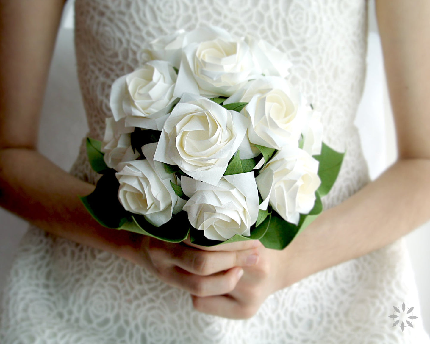 Bridal Origami Paper Rose Bouquet: Handmade Wedding Bouquet