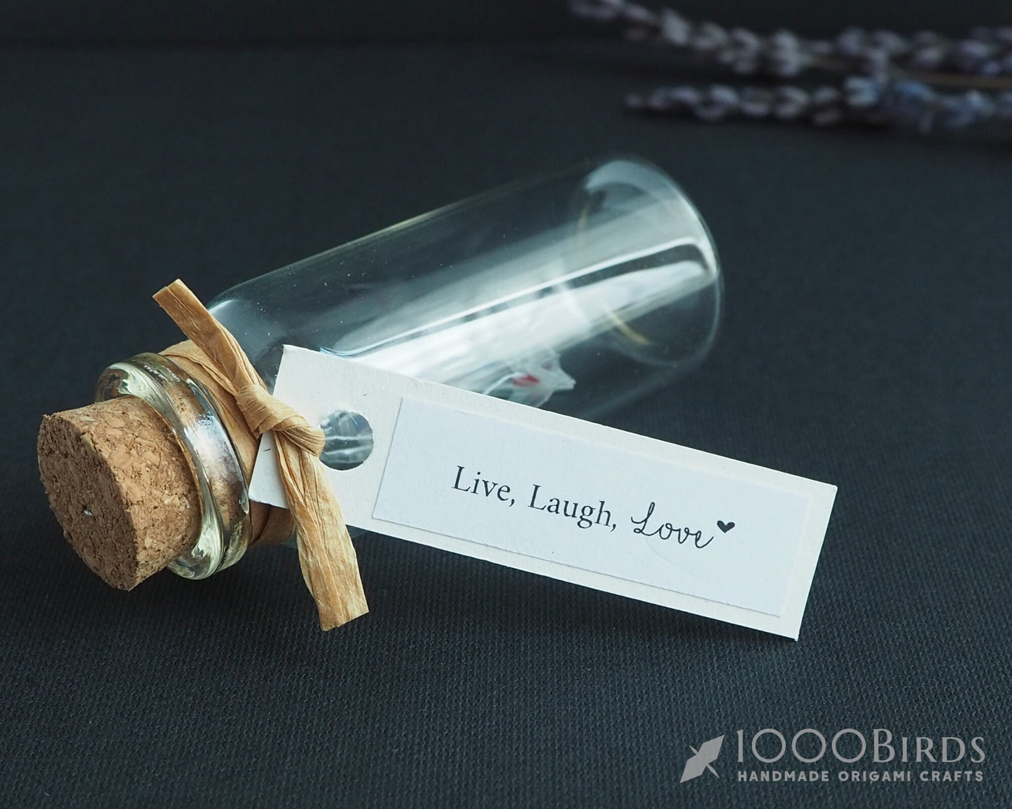 Personalized Clear Origami Crane Duo – Wedding Gift for Couples / Paper Anniversary Keepsake & Christmas Ornament