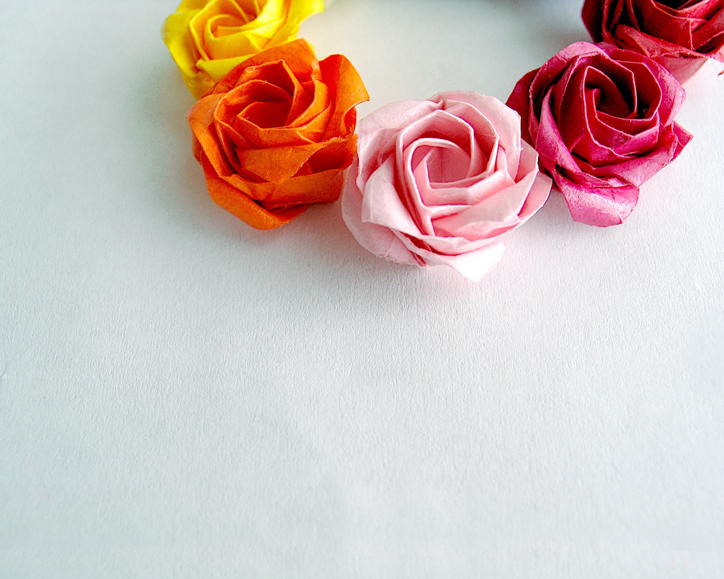 Origami Rose Stud Earring: Sterling Silver, Paper Flower, Kawaii Bijoux