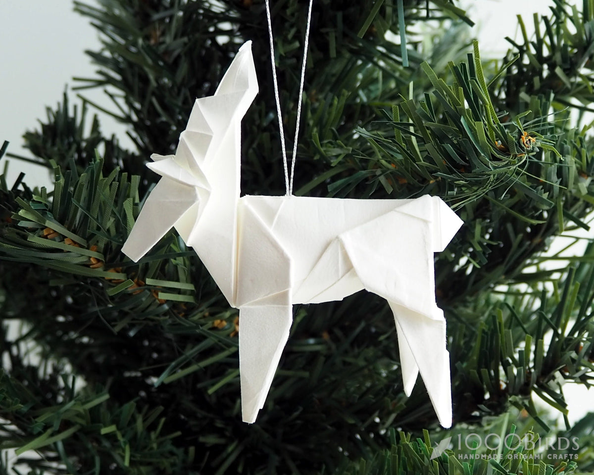 Origami Paper Animal Ornament: Handmade Christmas Tree Decoration