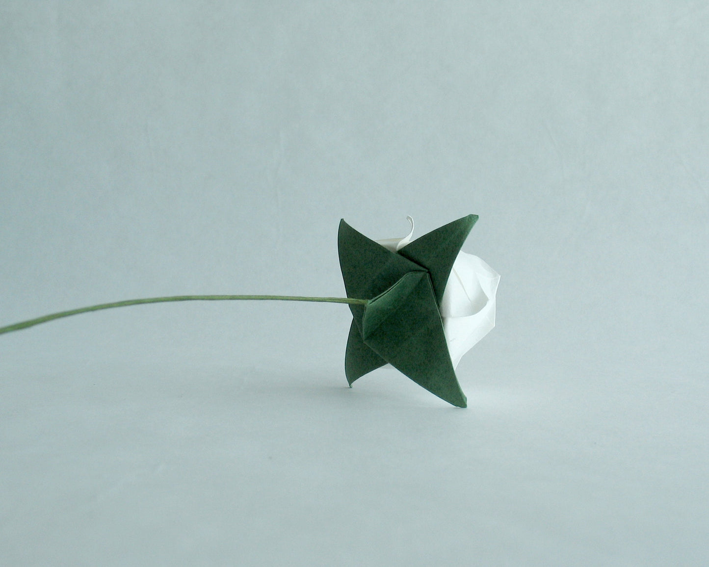 White Origami Rose Bouquet: 12 Handmade Paper Flowers