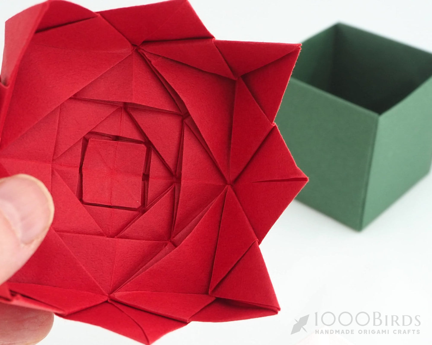 Origami Hydrangea Gift Box: Japanese Paper Tessellation Design