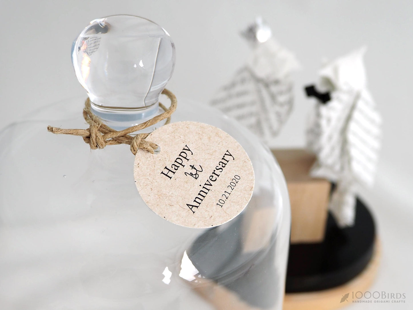 Personalized Origami Cardinal Sculpture | Unique Handmade Gift for First Wedding Anniversary & Paper Anniversary Celebration