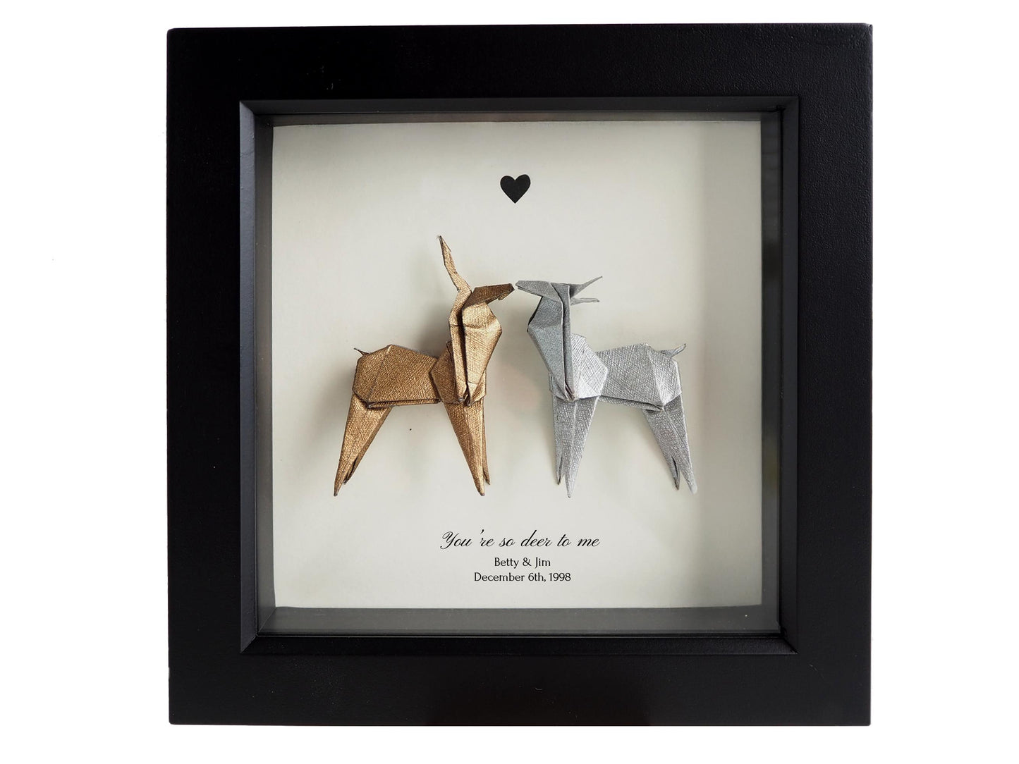 You're So Deer to Me – Origami Deer Wall Art for Couples, Personalized Home Decor & Nature Lover Gift