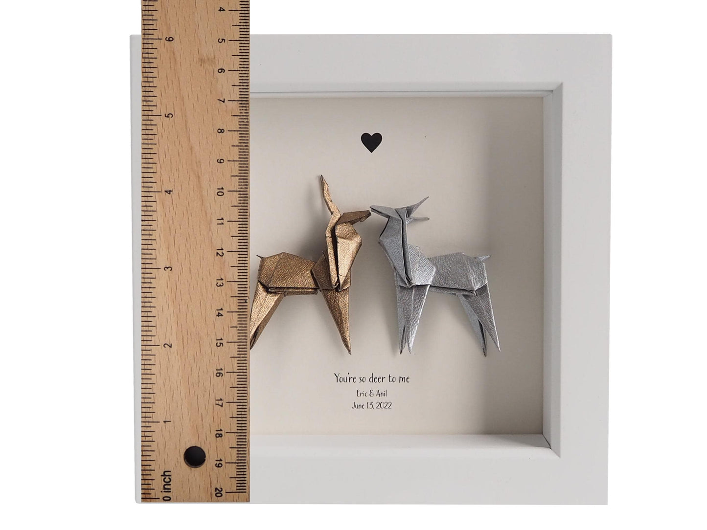 You're So Deer to Me – Origami Deer Wall Art for Couples, Personalized Home Decor & Nature Lover Gift