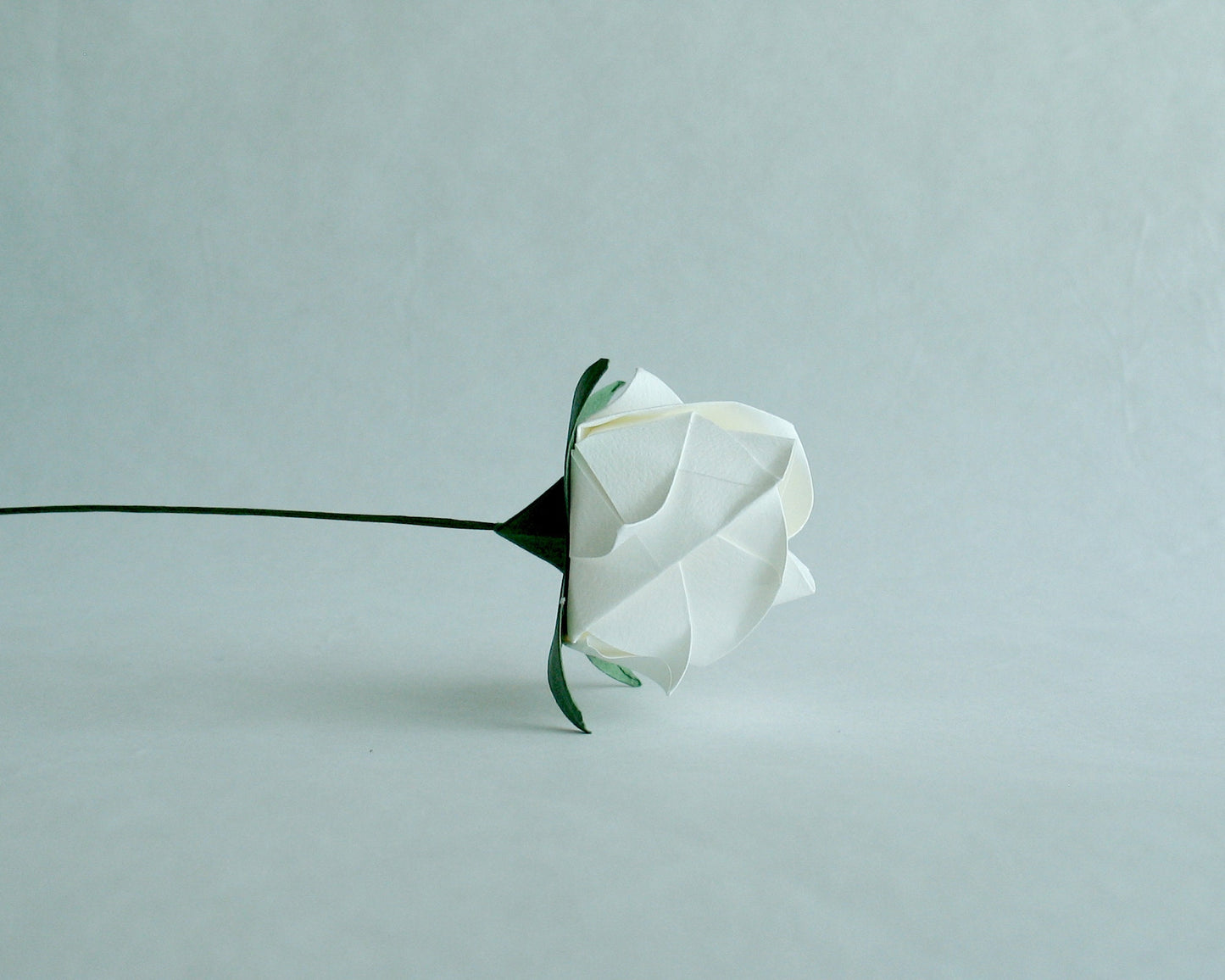 White Origami Rose Bouquet: 12 Handmade Paper Flowers