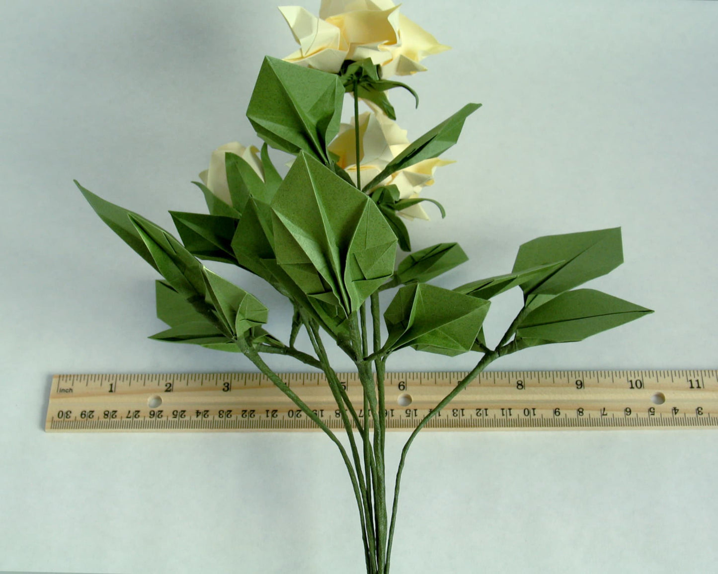 Origami Rose Bouquet: Long Stem Paper Flower Sculpture