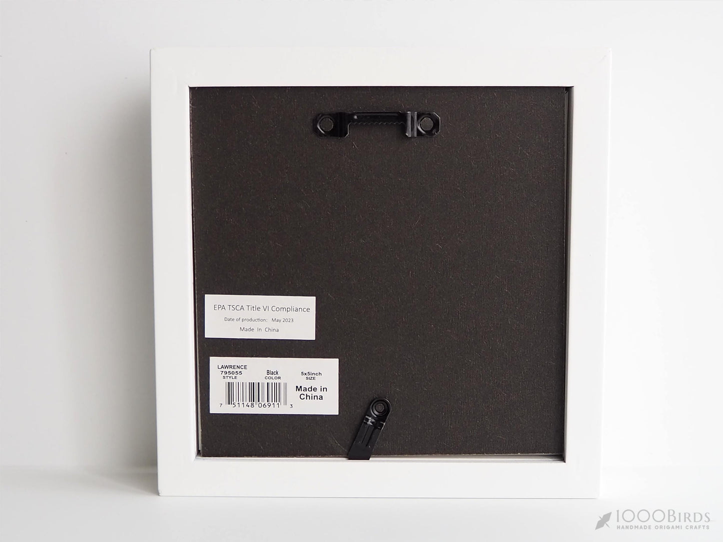 Personalized Origami Penguin Couple – Framed Art for First Wedding Anniversary / Paper Anniversary Gift