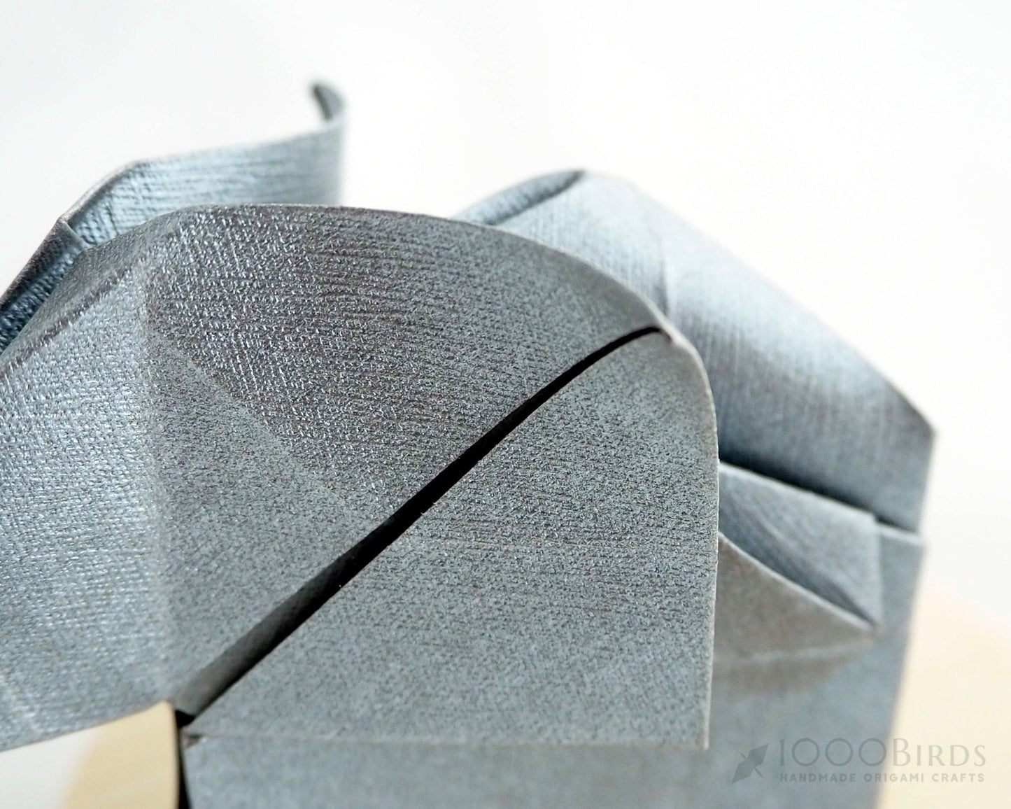 Origami Elephant & Balloon in Glass Cloche: Baby Shower Decor