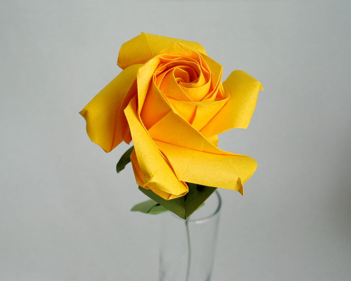 Handmade Japanese Origami Paper Rose – Eternal Rose / Long-Lasting Keepsake Gift for Her