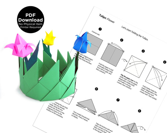 Easy Origami Flower Crown for Kids – Step-by-Step PDF Instructions