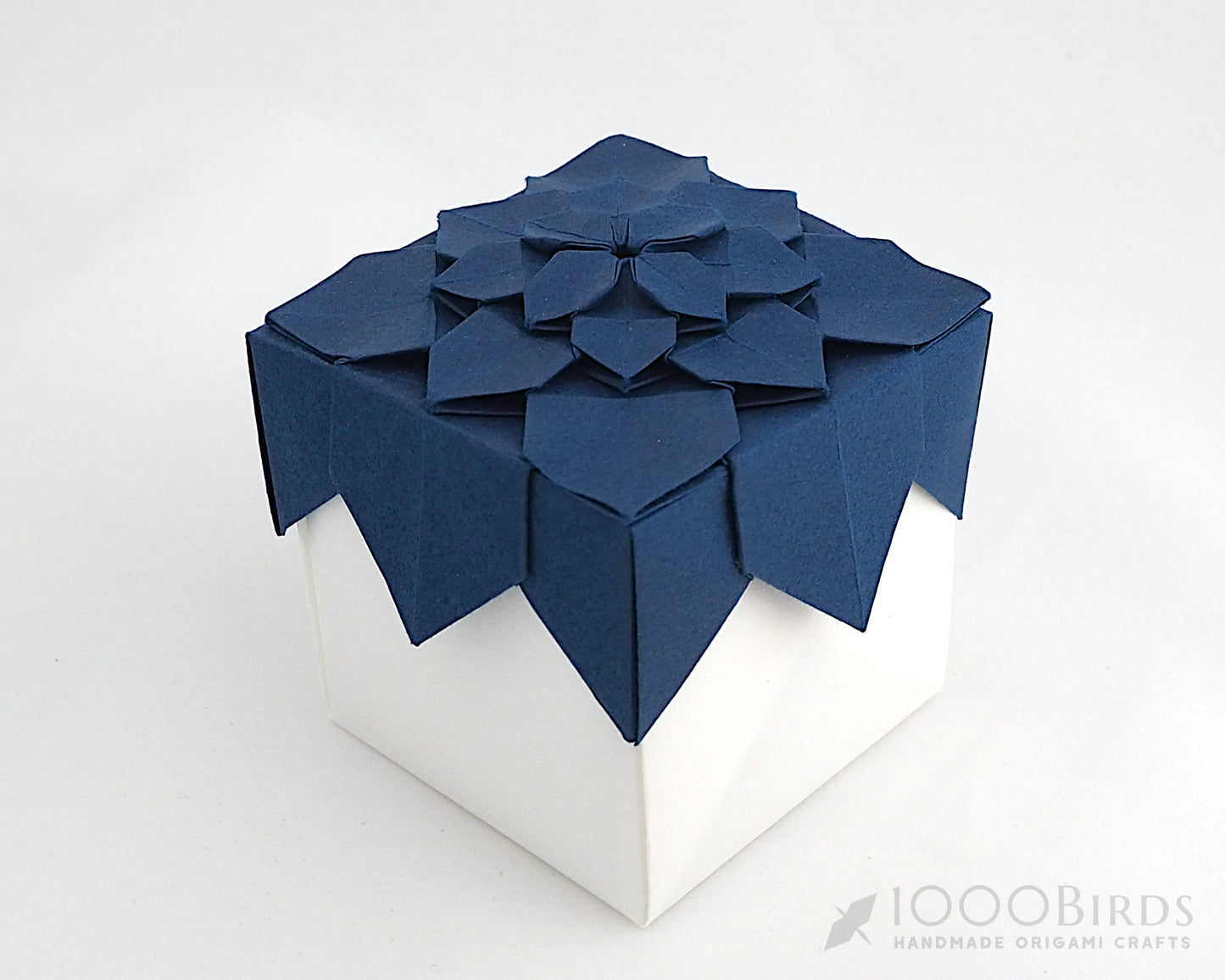 Origami Hydrangea Gift Box: Japanese Paper Tessellation Design