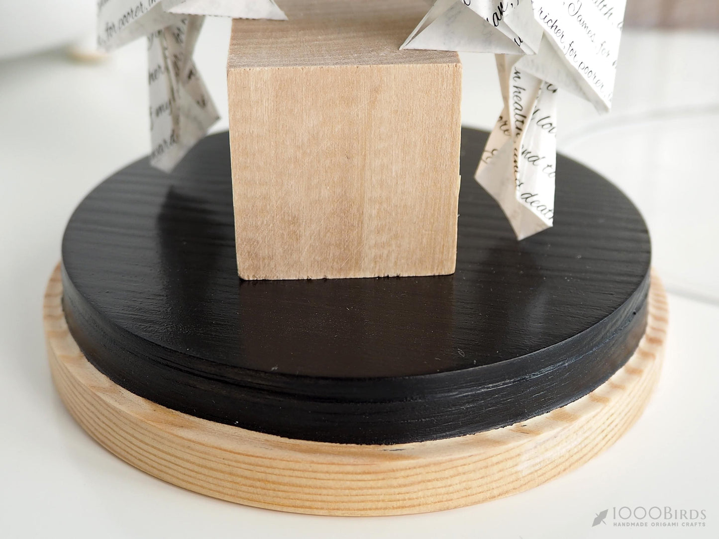 Personalized Origami Cardinal Sculpture | Unique Handmade Gift for First Wedding Anniversary & Paper Anniversary Celebration