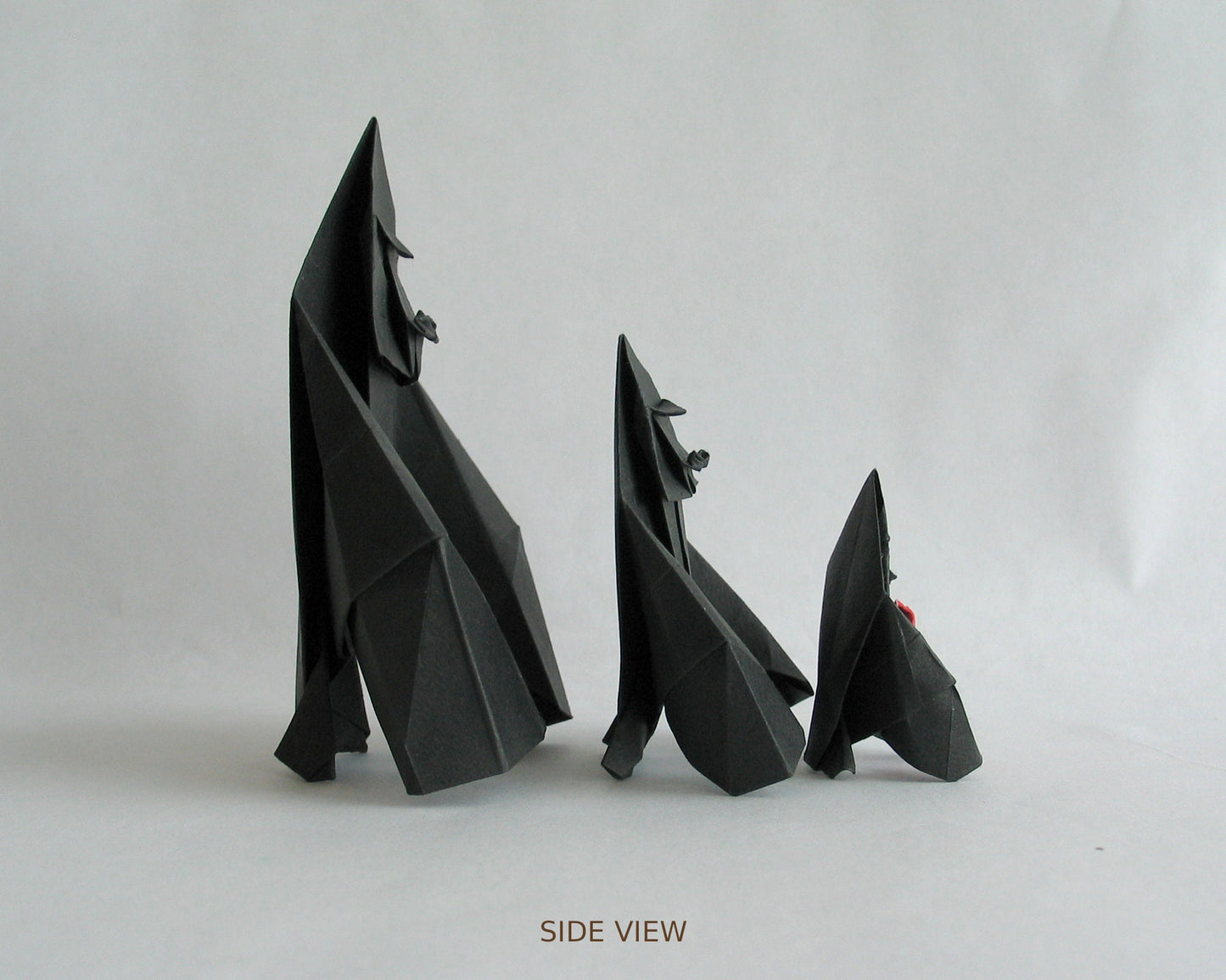 Origami Gorilla Family Sculpture: Handmade Paper Animal Art