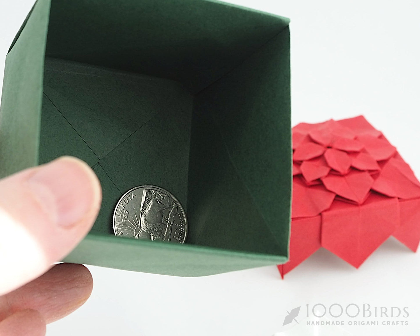 Origami Hydrangea Gift Box: Japanese Paper Tessellation Design