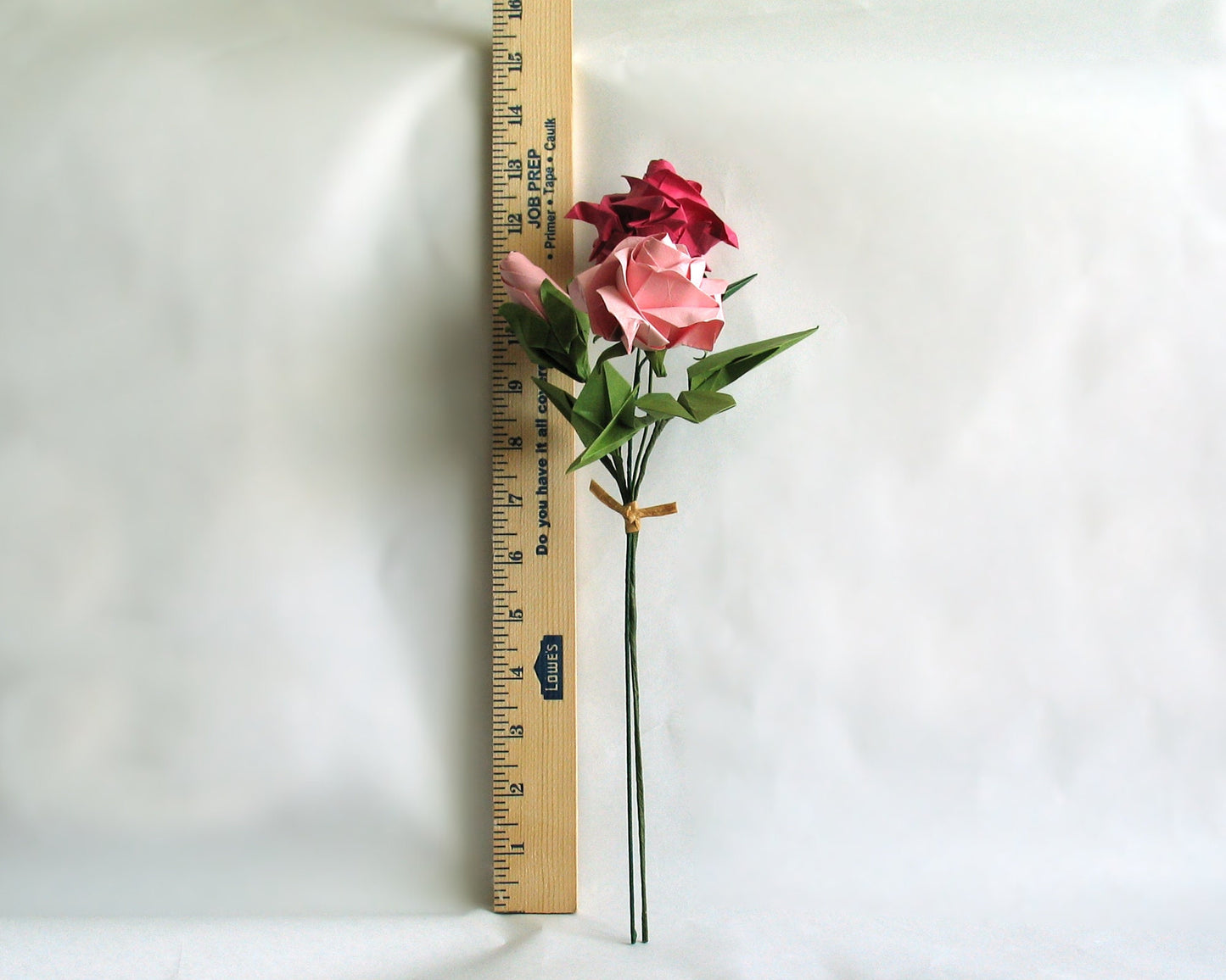 Pink Magenta Origami Rose Bouquet, Paper Anniversary Gift