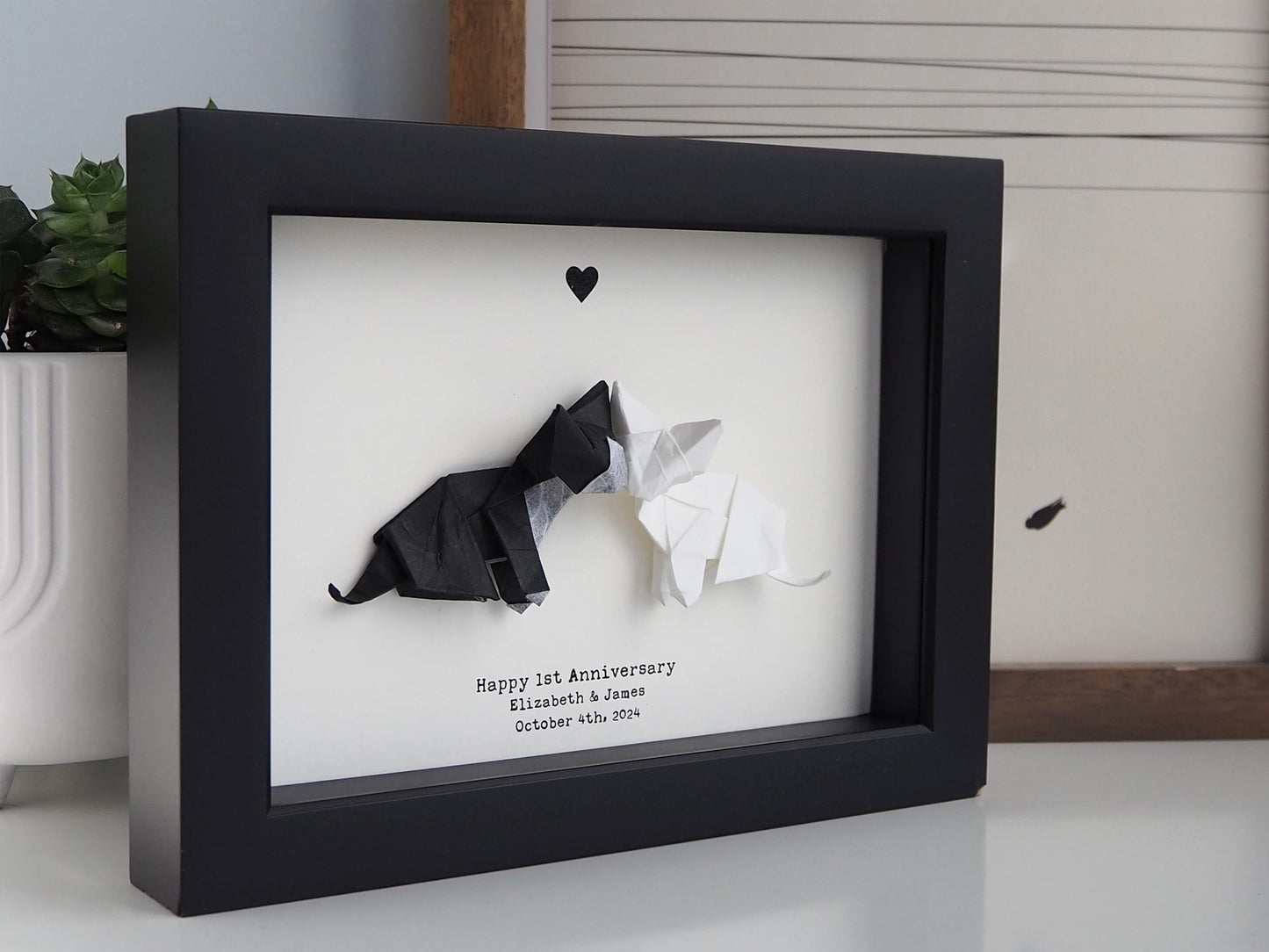 I’d Live 9 Lives With You – Origami Cat Wall Art for Couples, Personalized Home Decor, Cat Lovers Keepsake