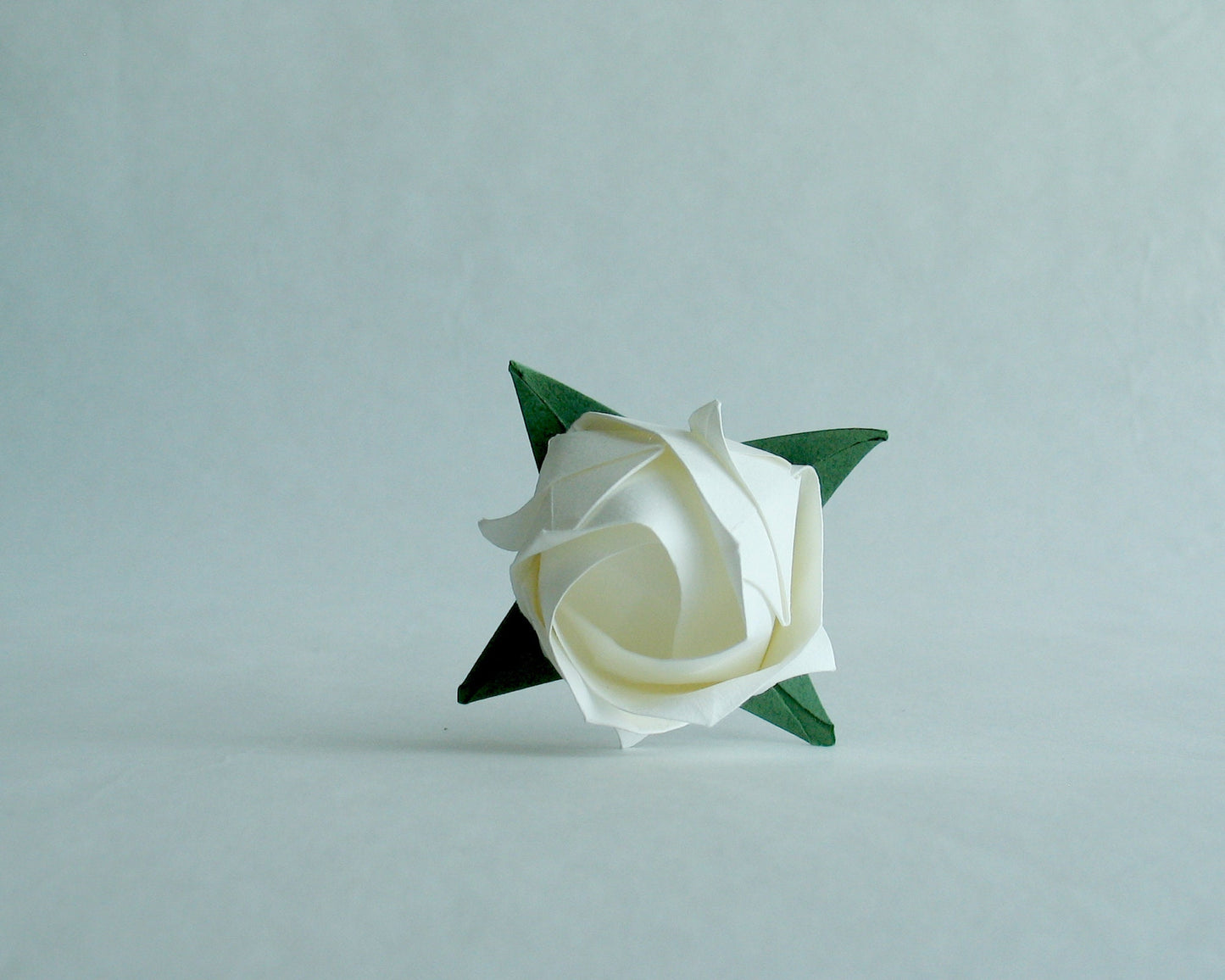 White Origami Rose Bouquet: 12 Handmade Paper Flowers