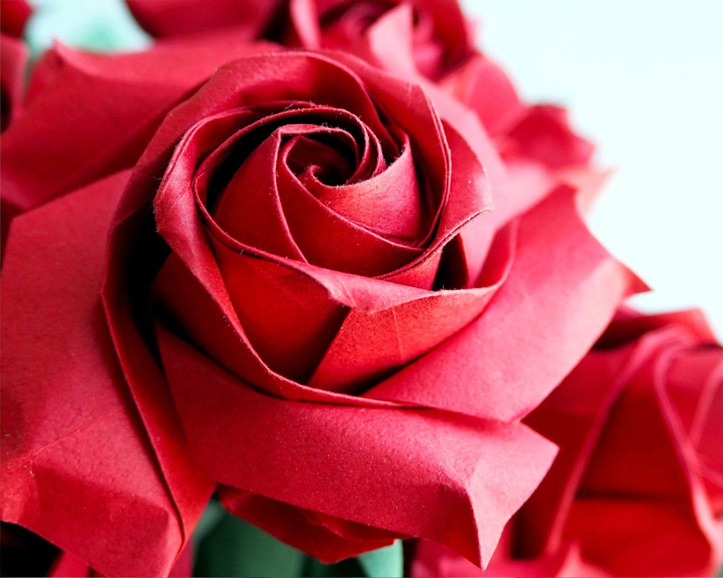 Red Origami Rose Bouquet, Japanese Paper Flower, Valentine's Day Gift