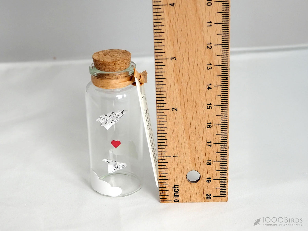 Origami Airplane Bottle: 'I Love You' Keepsake Gift