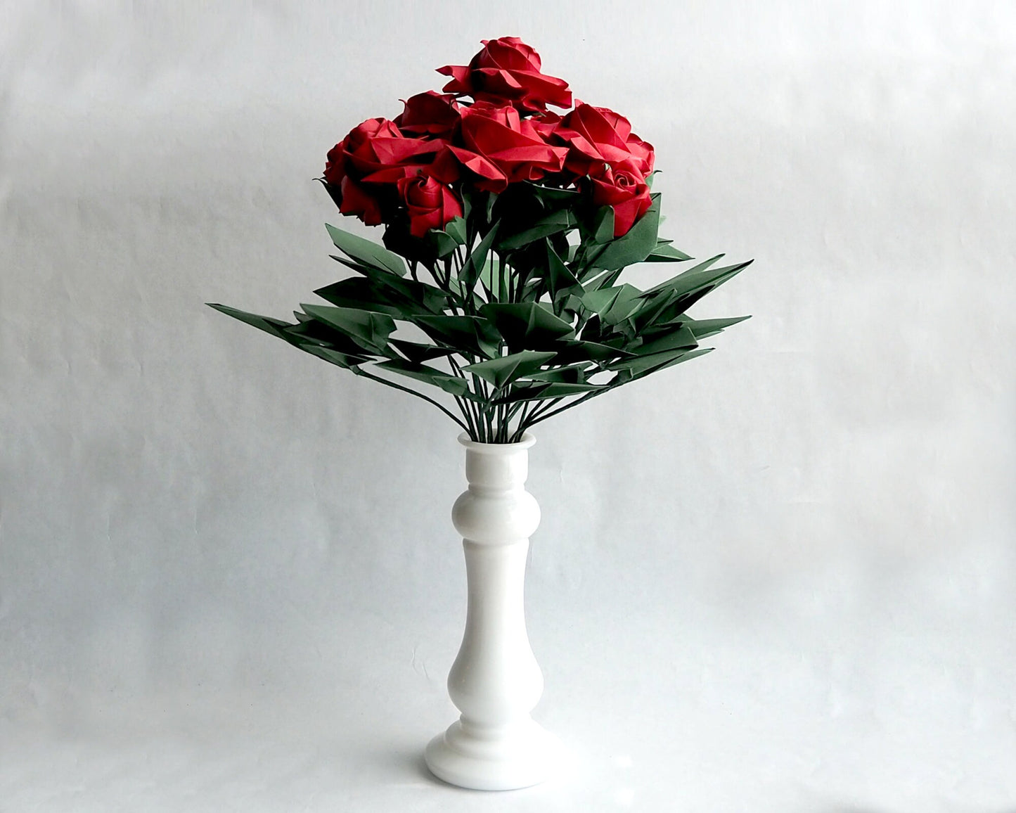 Red Origami Rose Bouquet, Japanese Paper Flower, Valentine's Day Gift