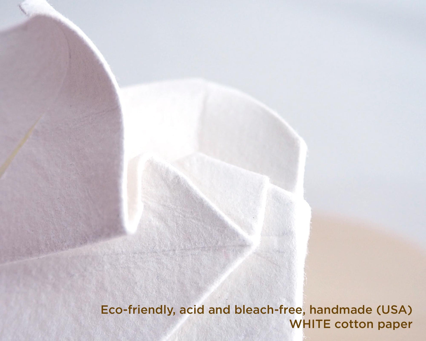 2-Year Anniversary Handmade Cotton Paper Origami Elephant in Glass Cloche – Tabletop Decor