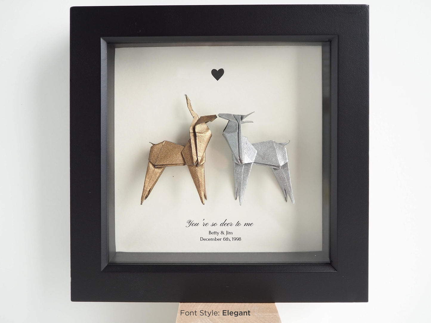 You're So Deer to Me – Origami Deer Wall Art for Couples, Personalized Home Decor & Nature Lover Gift