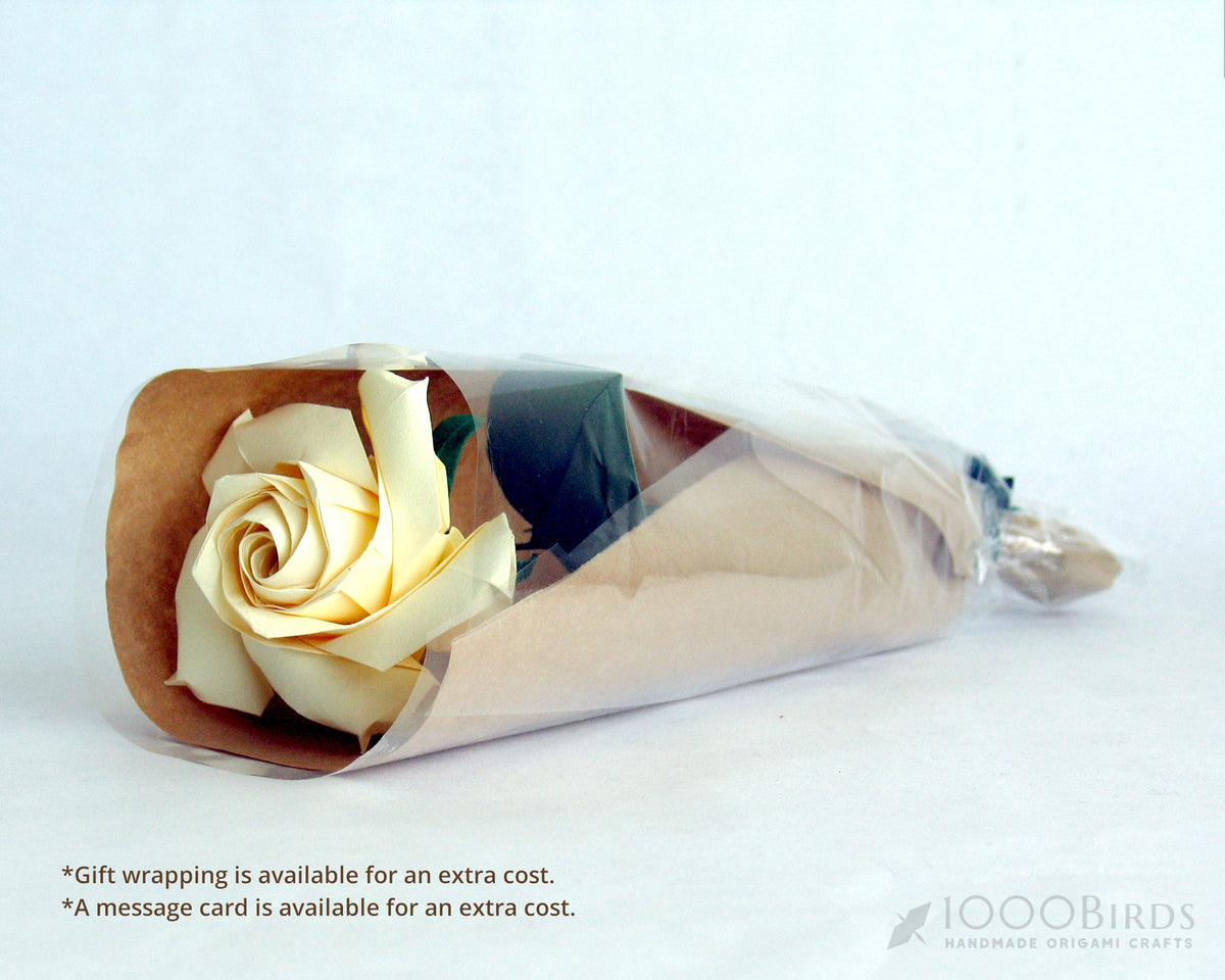 Handmade Japanese Origami Paper Rose – Eternal Rose / Long-Lasting Keepsake Gift for Her
