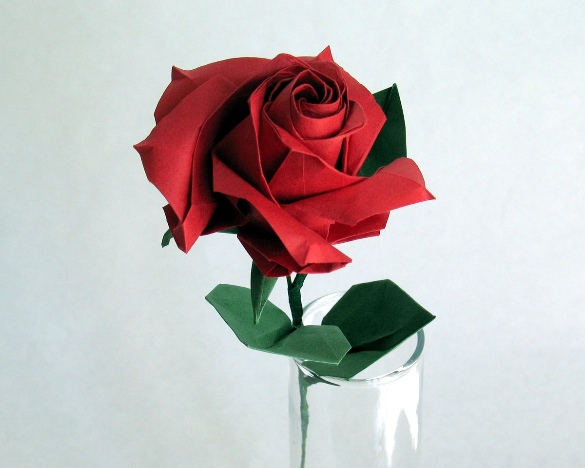 Handmade Japanese Origami Paper Rose – Eternal Rose / Long-Lasting Keepsake Gift for Her