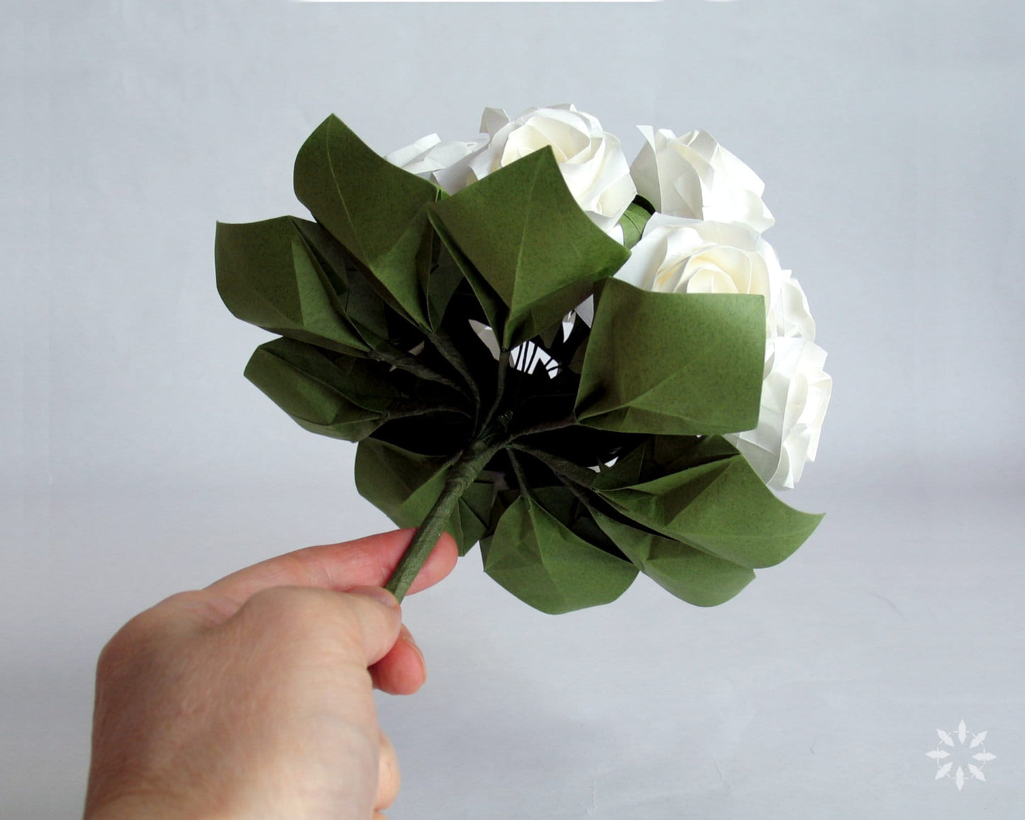 Bridal Origami Paper Rose Bouquet: Handmade Wedding Bouquet
