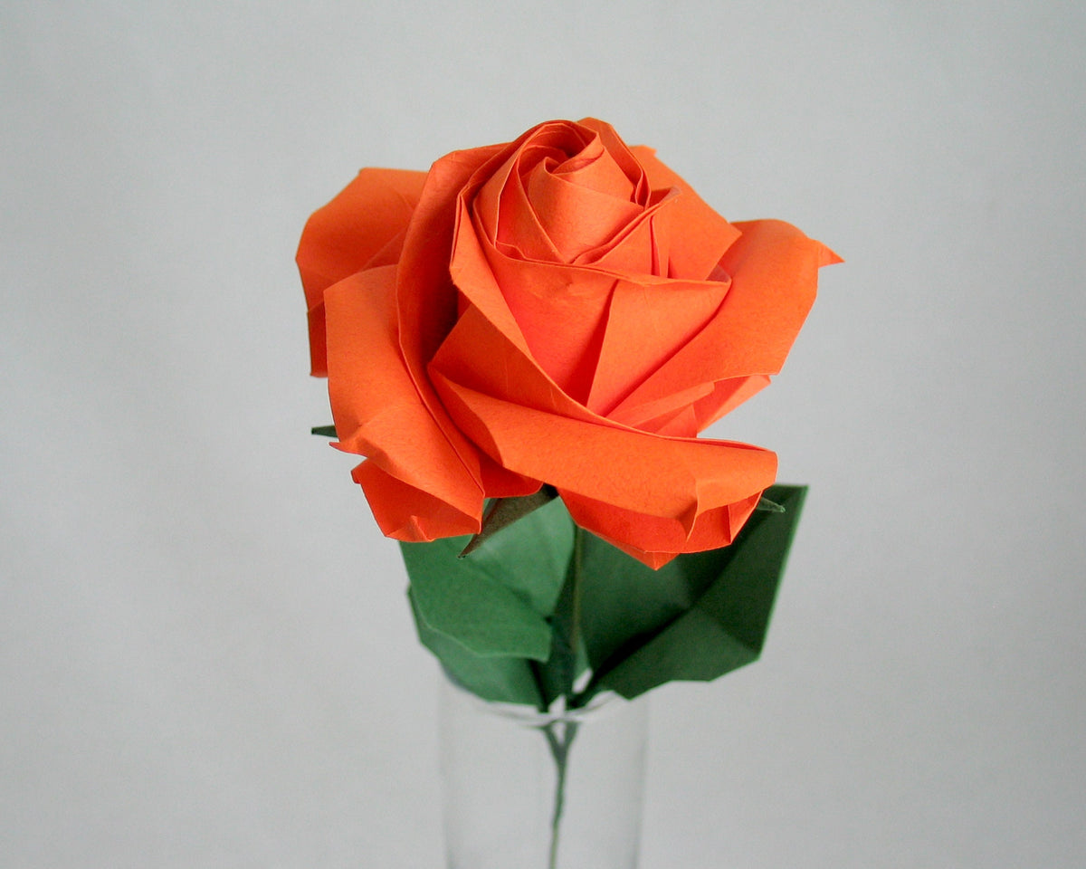 Handmade Japanese Origami Paper Rose – Eternal Rose / Long-Lasting Keepsake Gift for Her