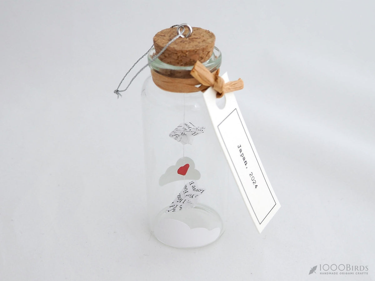 Origami Airplane Bottle: 'I Love You' Keepsake Gift