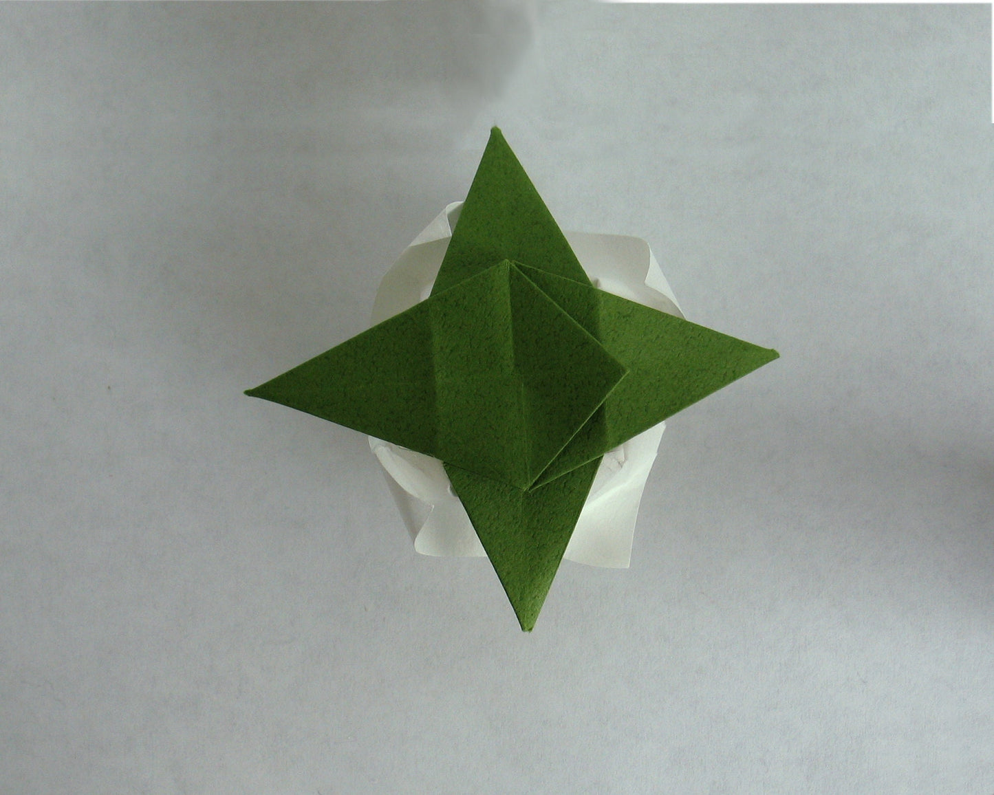 White Origami Rose Head: Handmade Japanese Paper Flower, DIY Decor