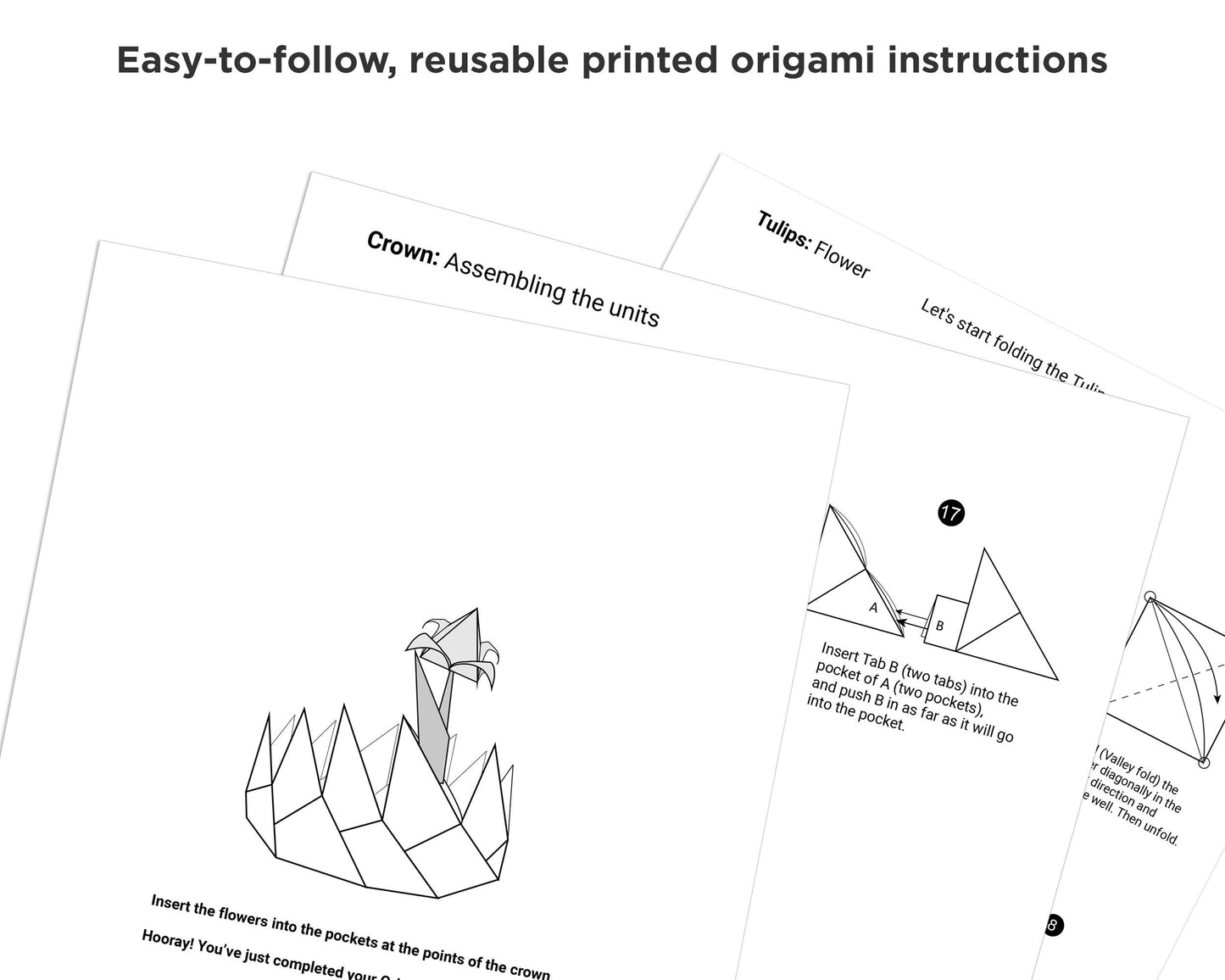 DIY Origami Flower Crown Kit — Kids & Adults, Montessori Craft, STEM Craft, Birthdays, Graduation, Holidays
