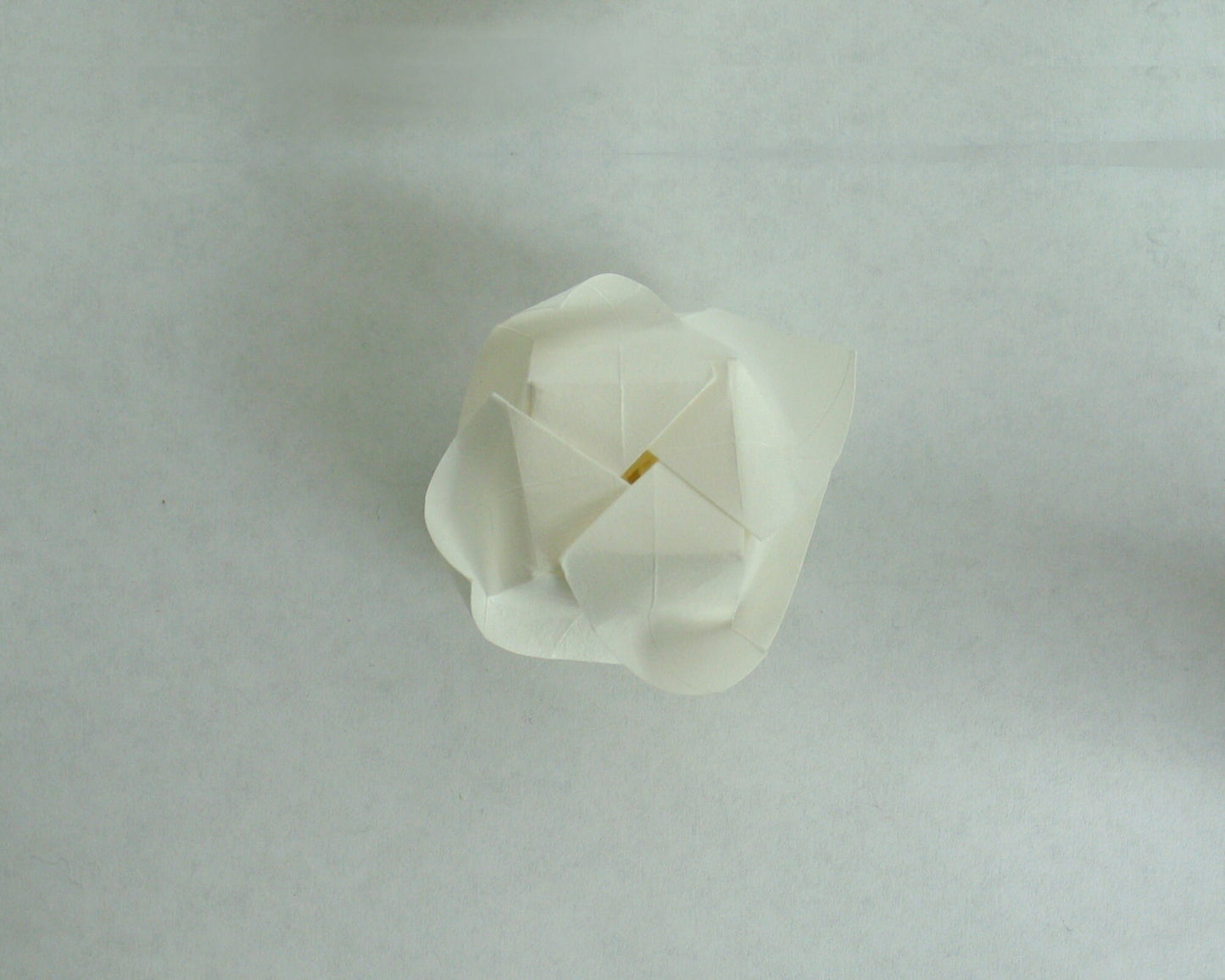 White Origami Rose Head: Handmade Japanese Paper Flower, DIY Decor