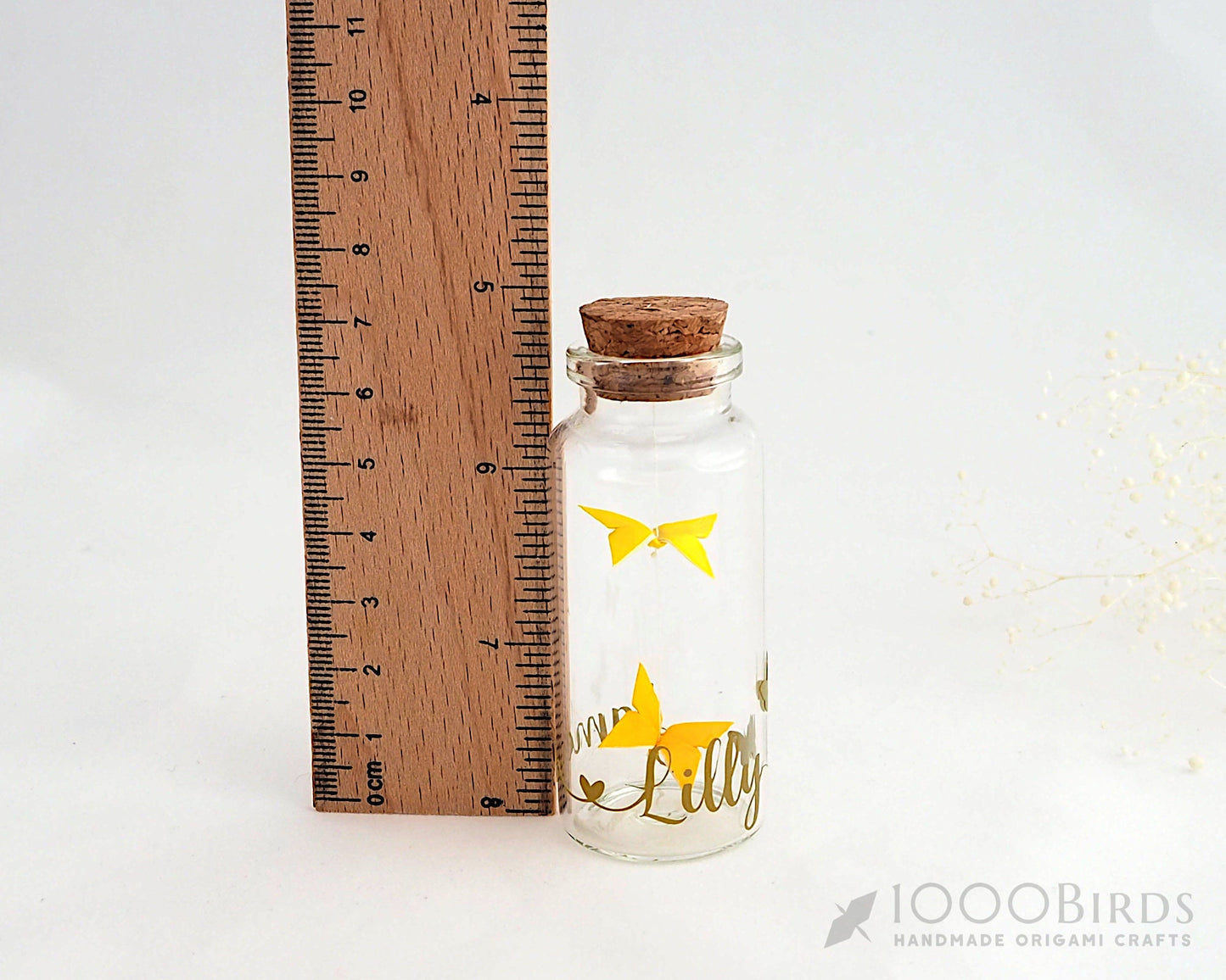 Personalized Origami Butterfly in Bottle: Handmade Paper Art Gift