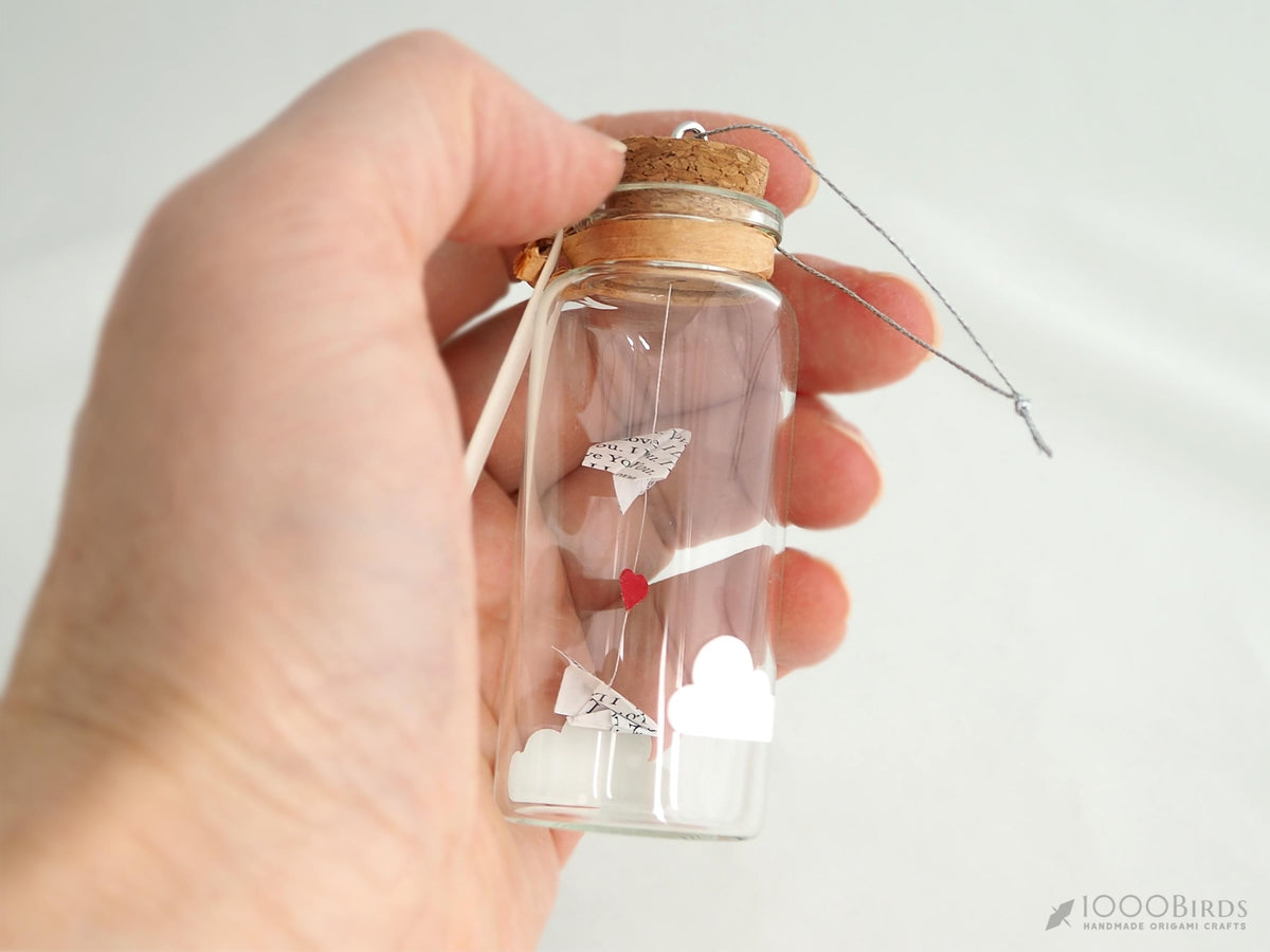Origami Airplane Bottle: 'I Love You' Keepsake Gift