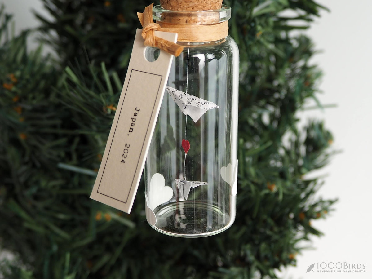 Origami Airplane Bottle: 'I Love You' Keepsake Gift