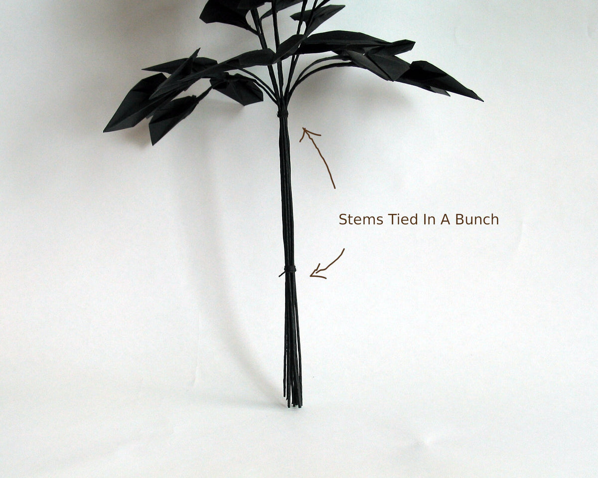 Navy Origami Rose Bouquet: Handmade Paper Flower Arrangement