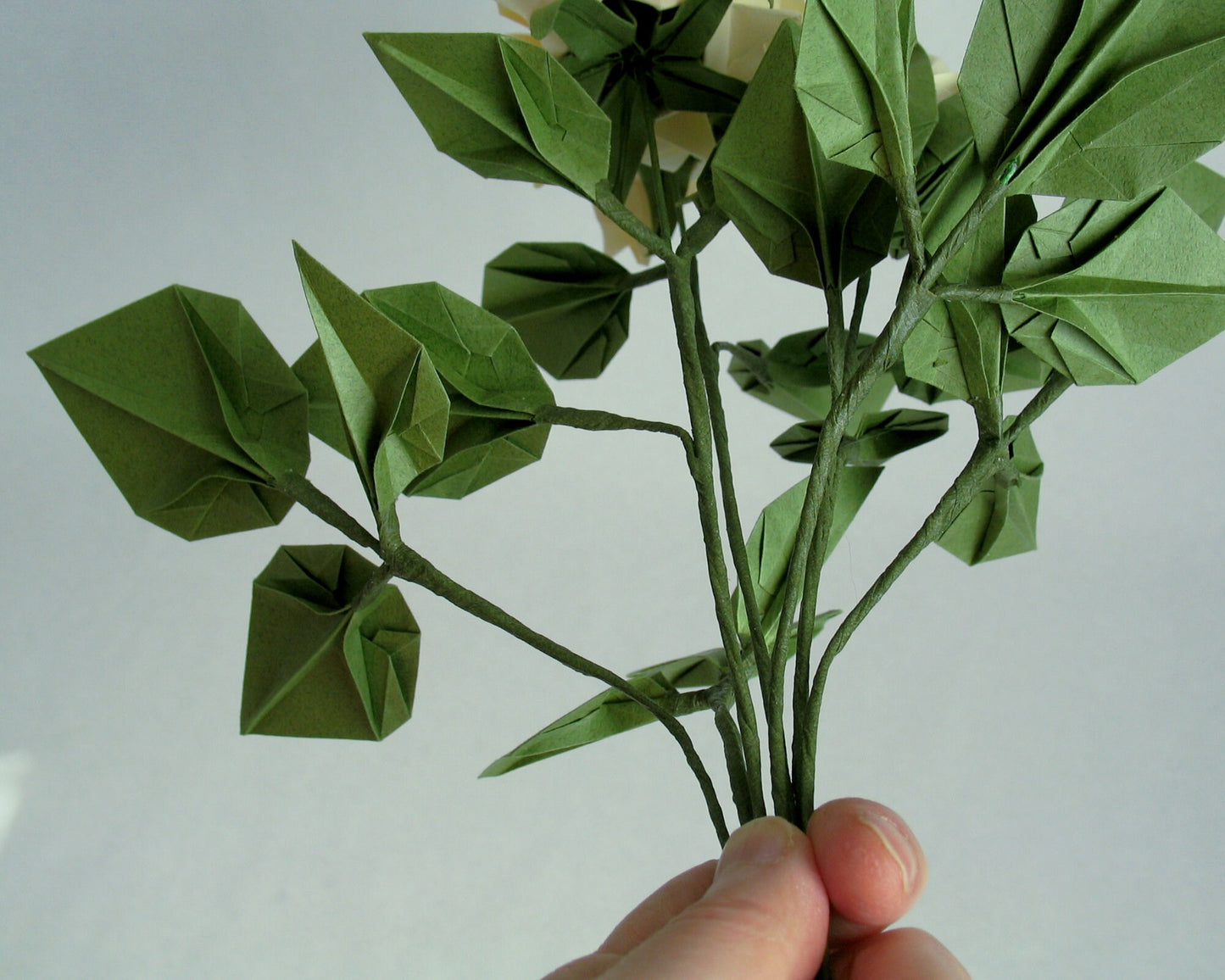 Origami Rose Bouquet: Long Stem Paper Flower Sculpture