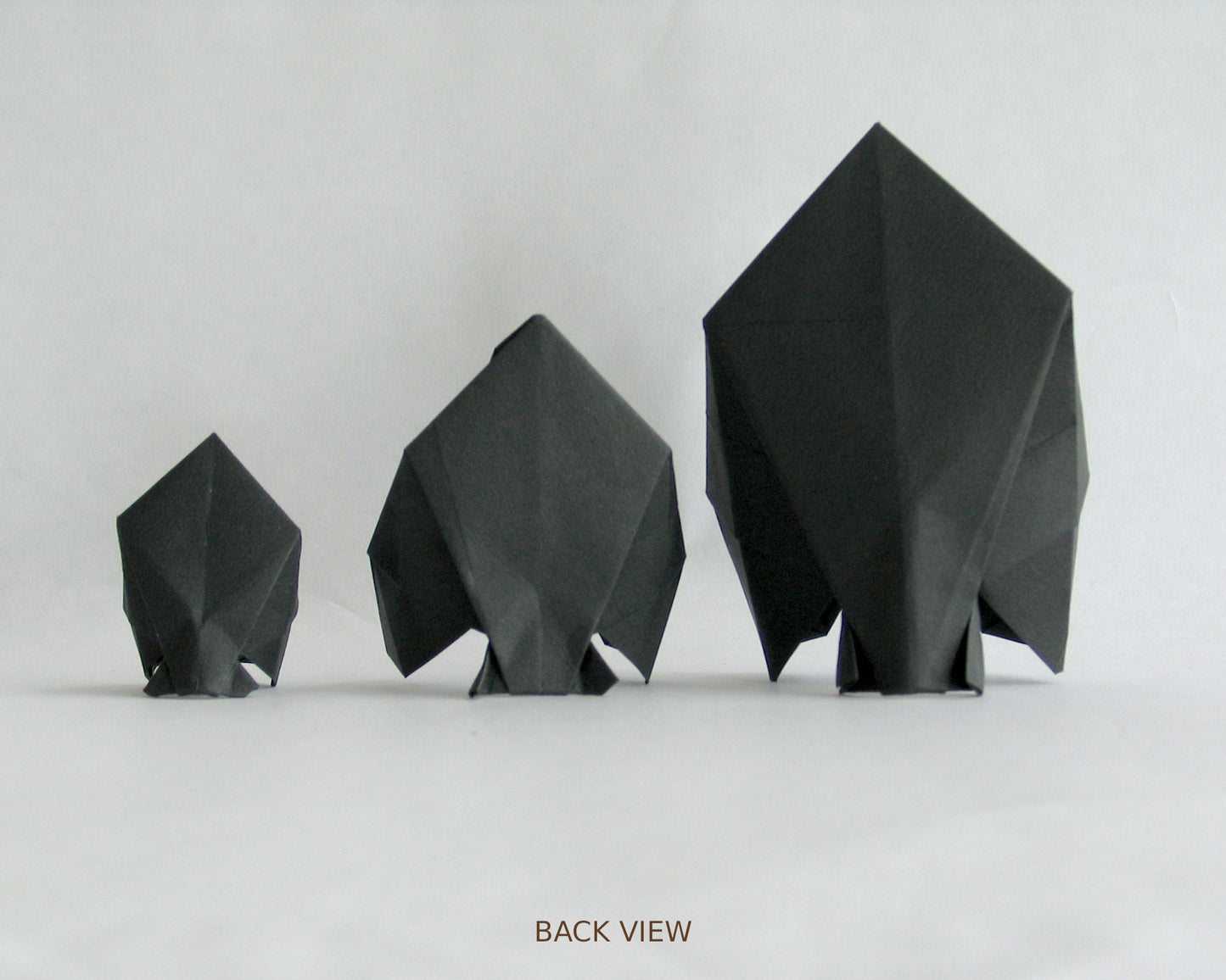 Origami Gorilla Family Sculpture: Handmade Paper Animal Art