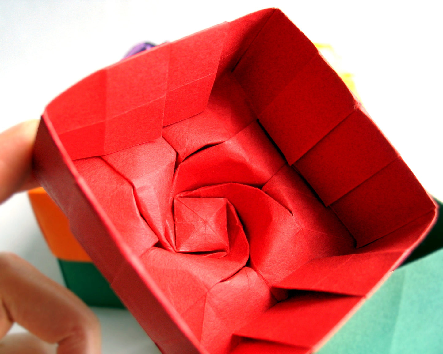 Origami Rose Gift Box: Handmade Japanese Paper Floral Decor